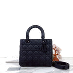 将图片加载到图库查看器，Lady Dior Medium Black Ultramatte
