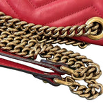 Charger l&#39;image dans la galerie, GUCCI GG Marmont Mini Calfskin Matelasse Red GHW
