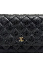 Chanel Classic Wallet on Chain Black Caviar Gold-tone Hardware