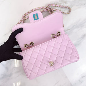 Chanel Mademoiselle Pink Lambskin Gold-tone Hardware