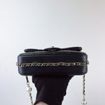 Load image into Gallery viewer, Chanel Precious Pearls Mini Flap Black Lambskin Light Gold-tone Hardware
