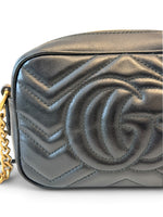 Load image into Gallery viewer, Gucci GG Marmont Camera Bag Mini - Black Calfskin Gold-tone Hardware
