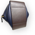 Charger l&#39;image dans la galerie, Loewe Hammock Bag Small, Chocolate and Navy Grained Calfskin, Gold-tone Hardware
