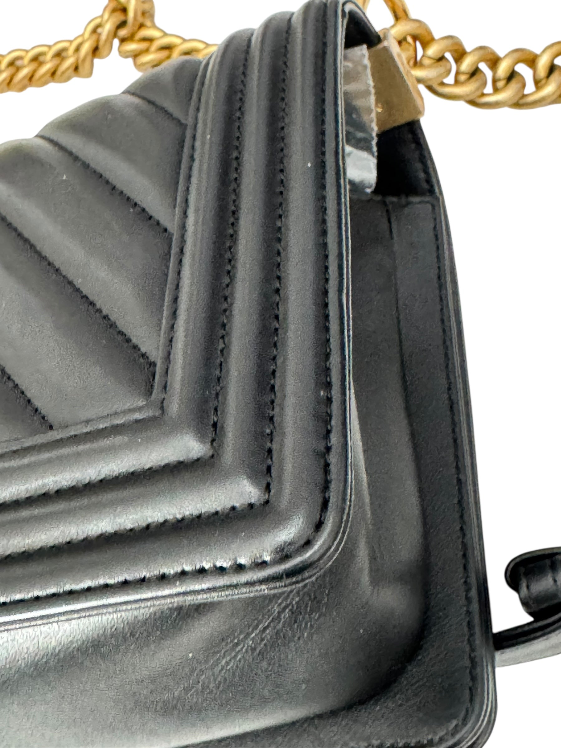 Chanel Leboy Old Medium Black Calfskin Gold-tone Hardware