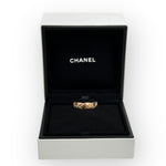 将图片加载到图库查看器，Chanel Coco Crush Quilted Ring, Beige/Pink Gold
Size 58EU/8.5US, Small (Middle) Version
