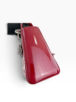 Charger l'image dans la galerie, Christian Dior Lady Dior Medium Red Patent Leather Silver-tone Hardware
