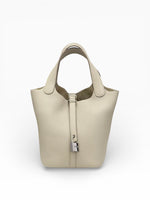 Charger l'image dans la galerie, Hermes Picotin Lock 18 Mini Beton Veau Clemence Palladium Hardware
