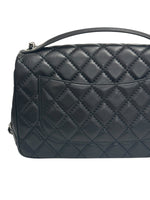 将图片加载到图库查看器，Chanel Easy Carry Flap Bag Black Lambskin Silver-tone Hardware
