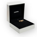 将图片加载到图库查看器，Chanel Coco Crush Quilted Ring, Beige/Pink Gold
Size 58EU/8.5US, Small (Middle) Version
