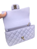 将图片加载到图库查看器，Chanel 21K Lilac Mini Top Handle Light Gold-tone Hardware
