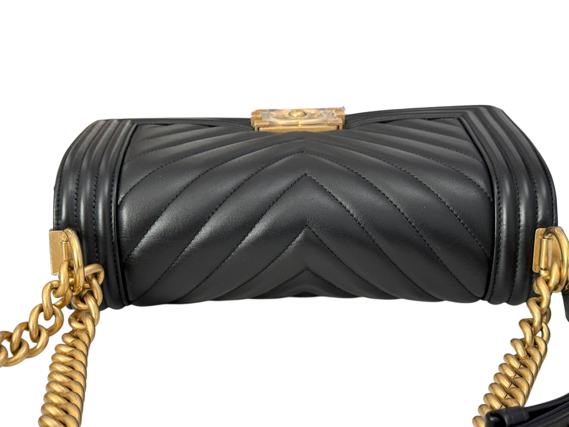 Chanel Leboy Old Medium Black Calfskin Gold-tone Hardware