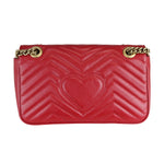 Charger l&#39;image dans la galerie, GUCCI GG Marmont Small Calfskin Matelasse Red GHW
