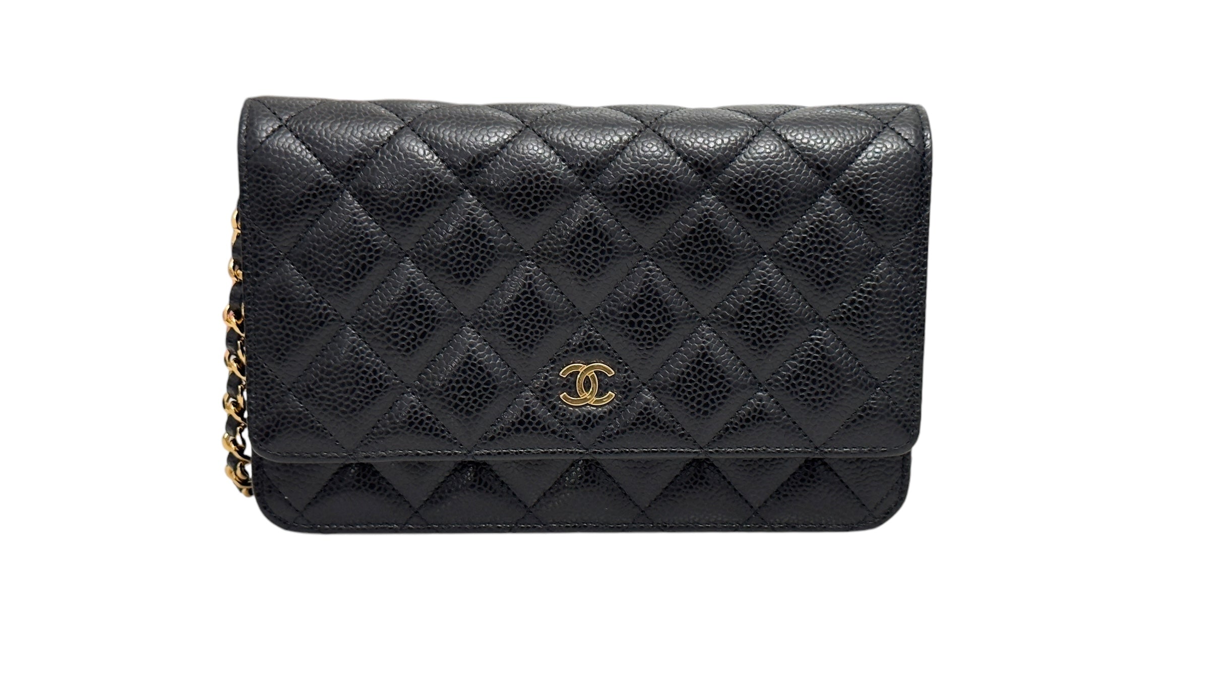 Chanel Classic Wallet on Chain Black Caviar Gold-tone Hardware