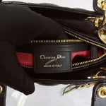 Load image into Gallery viewer, Christian Dior Lady Dior Medium, Black Lambskin Gold-tone Hardware
