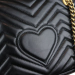 Load image into Gallery viewer, GUCCI GG Marmont Small Shoulder Calfskin Matelasse Black GHW Small
