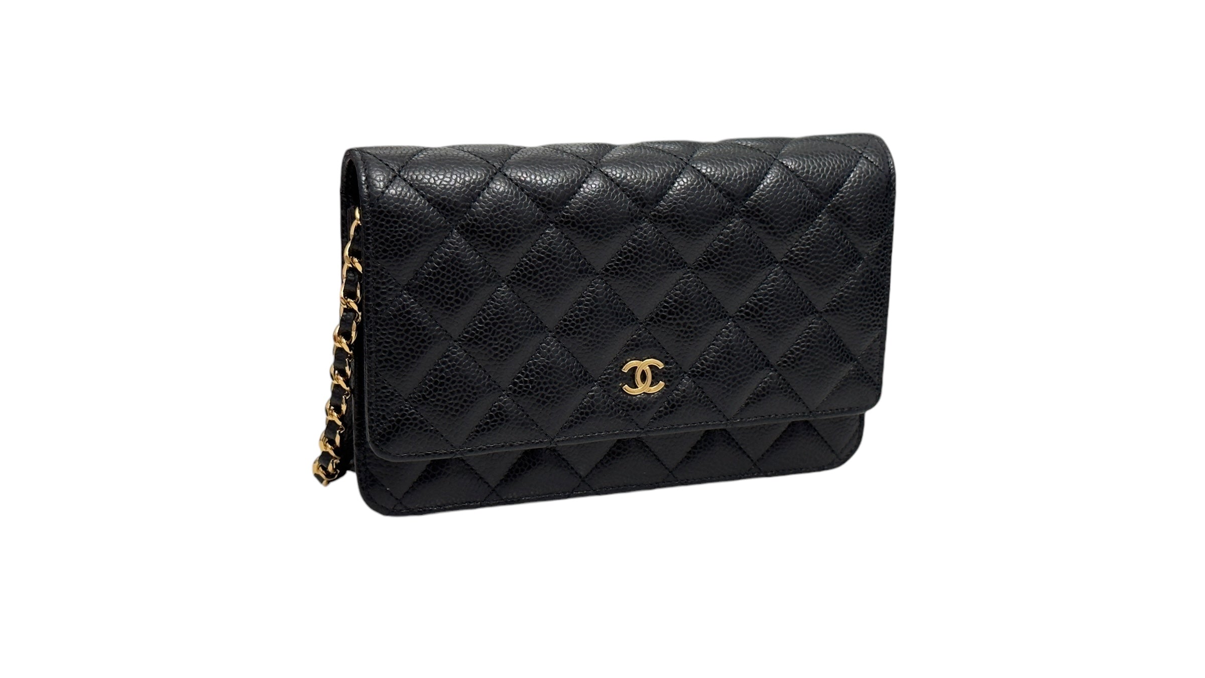 Chanel Classic Wallet on Chain Black Caviar Gold-tone Hardware