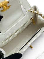 Load image into Gallery viewer, Chanel Kelly Shopping Tote Mini White Calfskin Gold-tone Hardware

