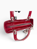 Charger l'image dans la galerie, Christian Dior Lady Dior Medium Red Patent Leather Silver-tone Hardware
