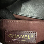 Load image into Gallery viewer, Chanel Leboy Old Medium Mixed Leather Navy Chevron Quilted Gold-tone Hardware
