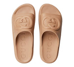 Load image into Gallery viewer, Gucci Mens Interlocking G Platform Slides Sandals 12 Vintage Camel
