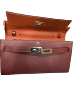 将图片加载到图库查看器，Hermès Kelly To Go Bordeaux Veau Togo Leather Palladium Hardware
