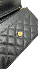 将图片加载到图库查看器，Chanel Classic Wallet on Chain Black Caviar Gold-tone Hardware
