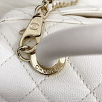 Load image into Gallery viewer, Chanel Coco Handle Mini White Caviar Gold-tone Hardware
