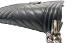 Load image into Gallery viewer, Chanel Leboy Old Medium Black Caviar / Grained Calfskin Leather, Chevron, Ruthenium Hardware
