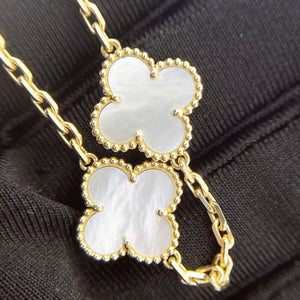 Van Cleef And Arpels VCA Vintage Alhambra 10 Motifs White Mother of Pearl Yellow Gold