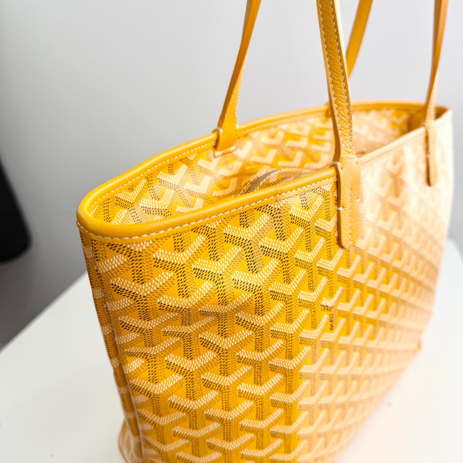 Goyard Artois PM Tote Yellow Goyardine Canvass