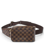 Load image into Gallery viewer, Louis Vuitton Geronimo Waist Bag Damier Ebene Gold-tone
