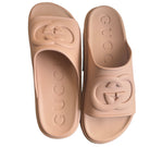 Load image into Gallery viewer, Gucci Mens Interlocking G Platform Slides Sandals 12 Vintage Camel
