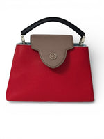 Load image into Gallery viewer, Louis Vuitton LV Capucine BB - Red, Blue, Taupe, Silver-tone Hardware

