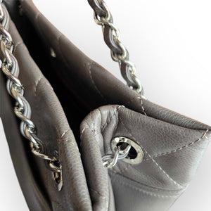 Chanel Timeless CC Tote Grey Caviar Silver-tone Hardware