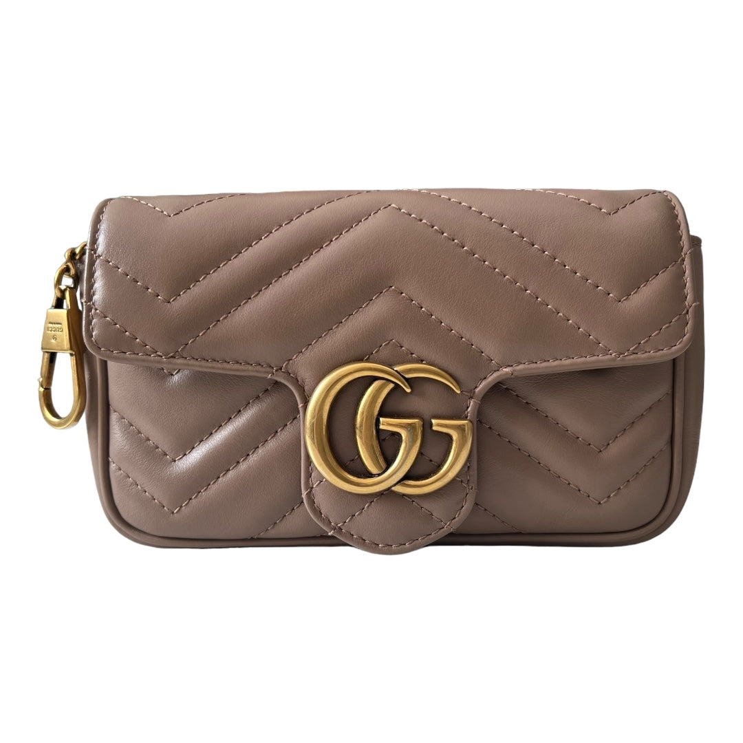 Gucci Marmont Super Mini Matellase Dusty Pink