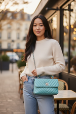 Load image into Gallery viewer, Chanel Trendy CC Small Chevron Sky Blue Lambskin Gold-tone Hardware
