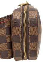 Load image into Gallery viewer, Louis Vuitton Geronimo Waist Bag Damier Ebene Gold-tone
