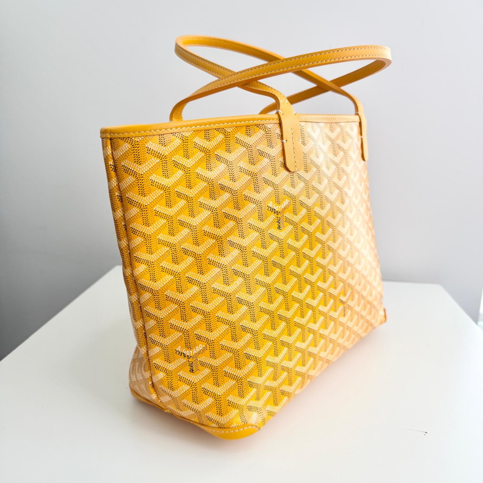 Goyard Artois PM Tote Yellow Goyardine Canvass