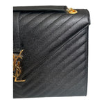 Load image into Gallery viewer, Saint Laurent Envelope Bag Grain de Poudre Chevron Quilted Large YSL
