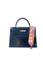 Load image into Gallery viewer, Hermes Kelly32 Sellier Vintage Black Box 24kt Plated-Gold Hardware
