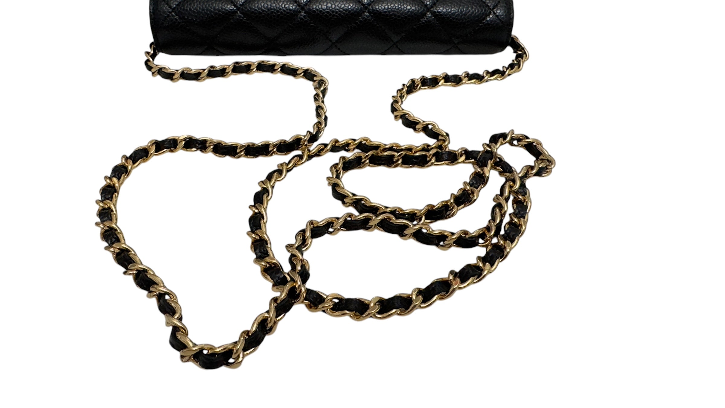 Chanel Classic Wallet on Chain Black Caviar Gold-tone Hardware