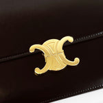 将图片加载到图库查看器，Celine Triomphe Classique Black Gold-tone Hardware
