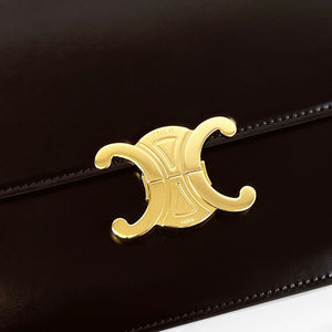 Celine Triomphe Classique Black Gold-tone Hardware