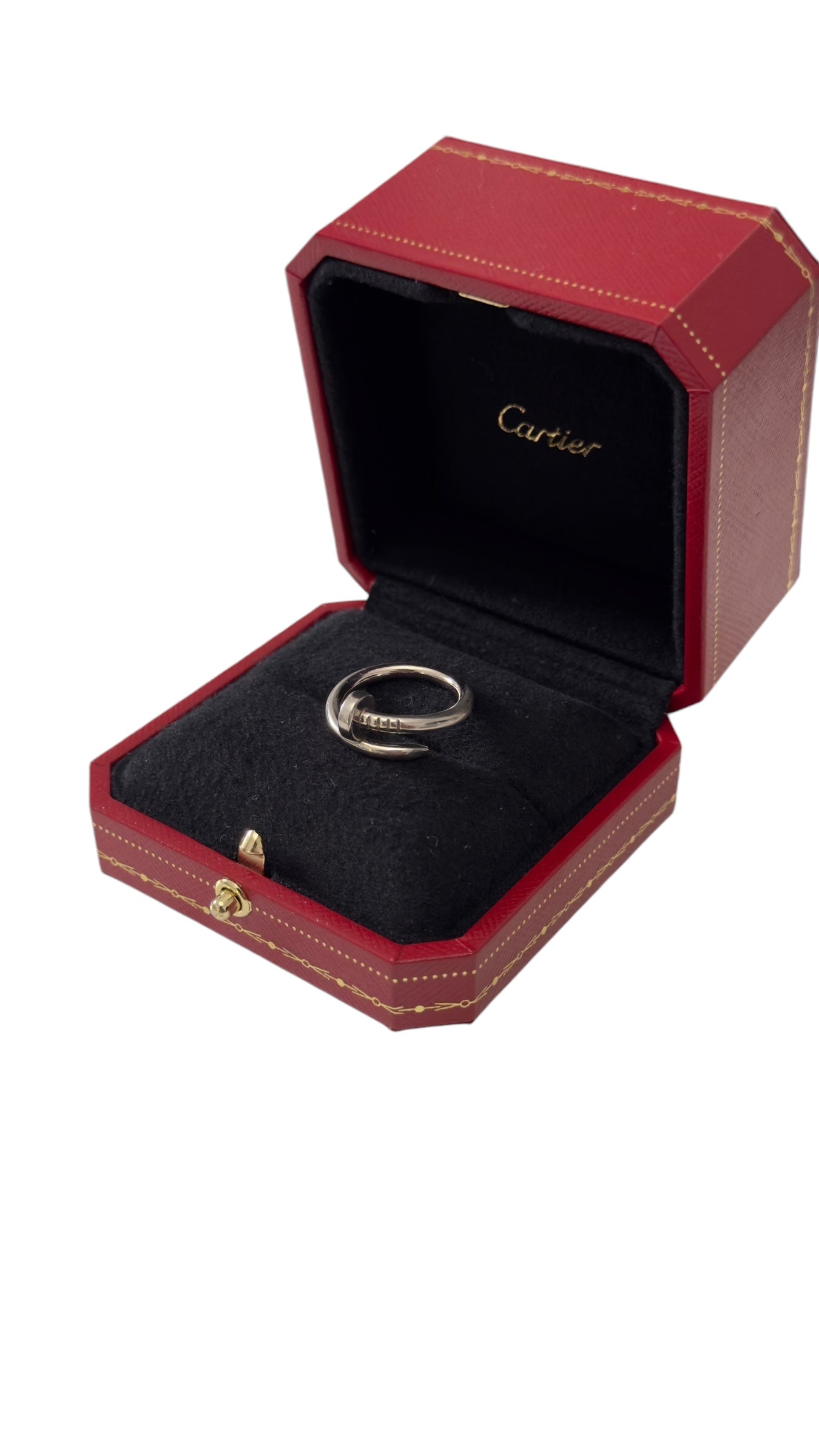 Cartier Classic Juste Un Clou Ring White Gold Size 54/6.5