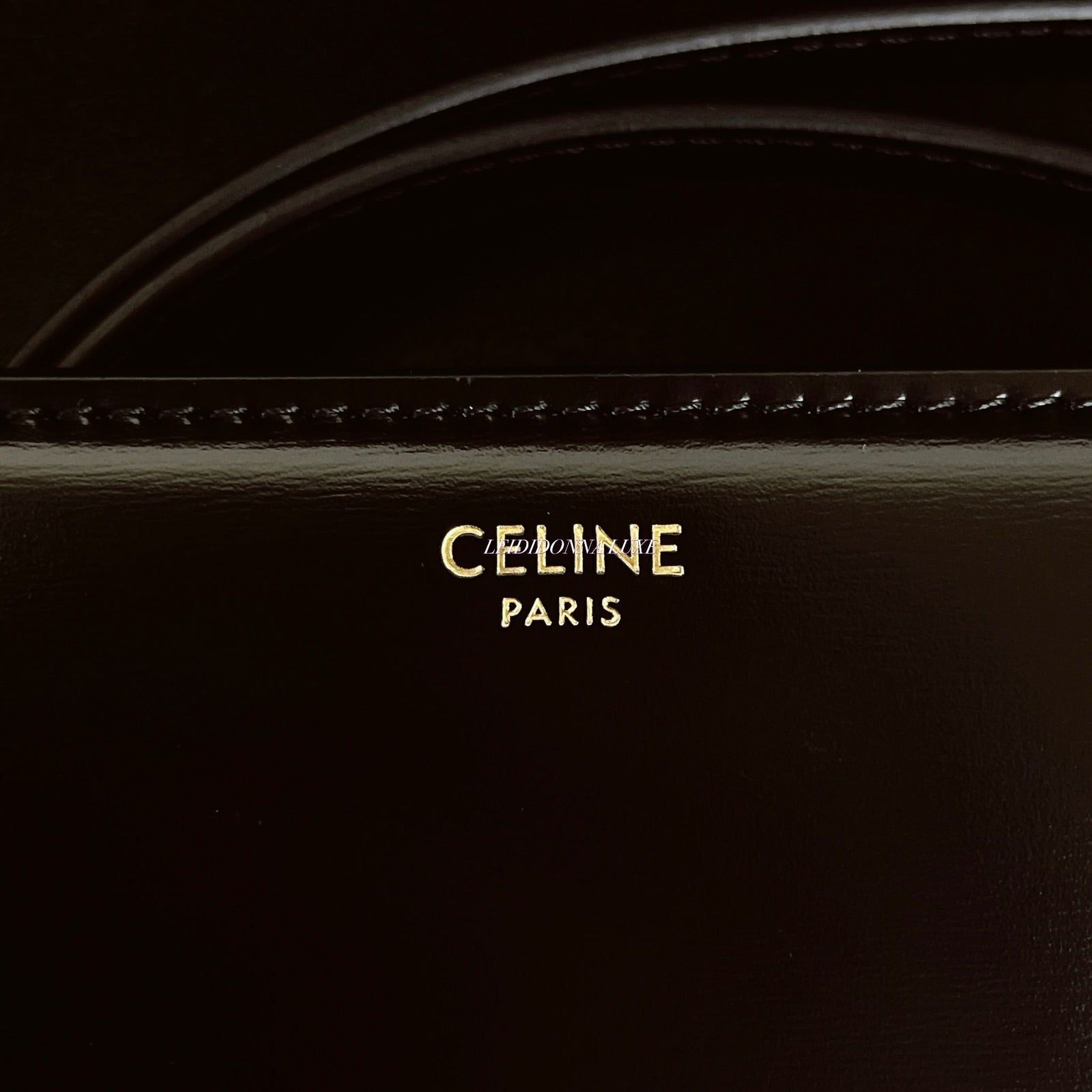 Celine Triomphe Classique Black Gold-tone Hardware