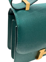 Load image into Gallery viewer, Hermes Constance 24	Malachite Epsom 24kt Gold-Plated Hardware Stamp A

