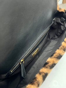 Fendi Baguette Shearling Gold-tone Hardware