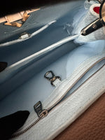Load image into Gallery viewer, Louis Vuitton LV Capucine BB - Red, Blue, Taupe, Silver-tone Hardware

