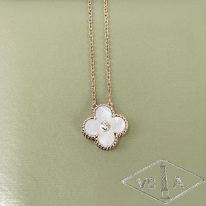 Van Cleef and Arpels Vintage Alhambra 1 Motif, Limited Edition Holiday Pendant Necklace