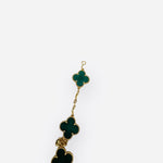 Load image into Gallery viewer, Van Cleef and Arpels Vintage Alhambra 5 Motifs Bracelet, Malachite, 18kt Yellow Gold- VCA
